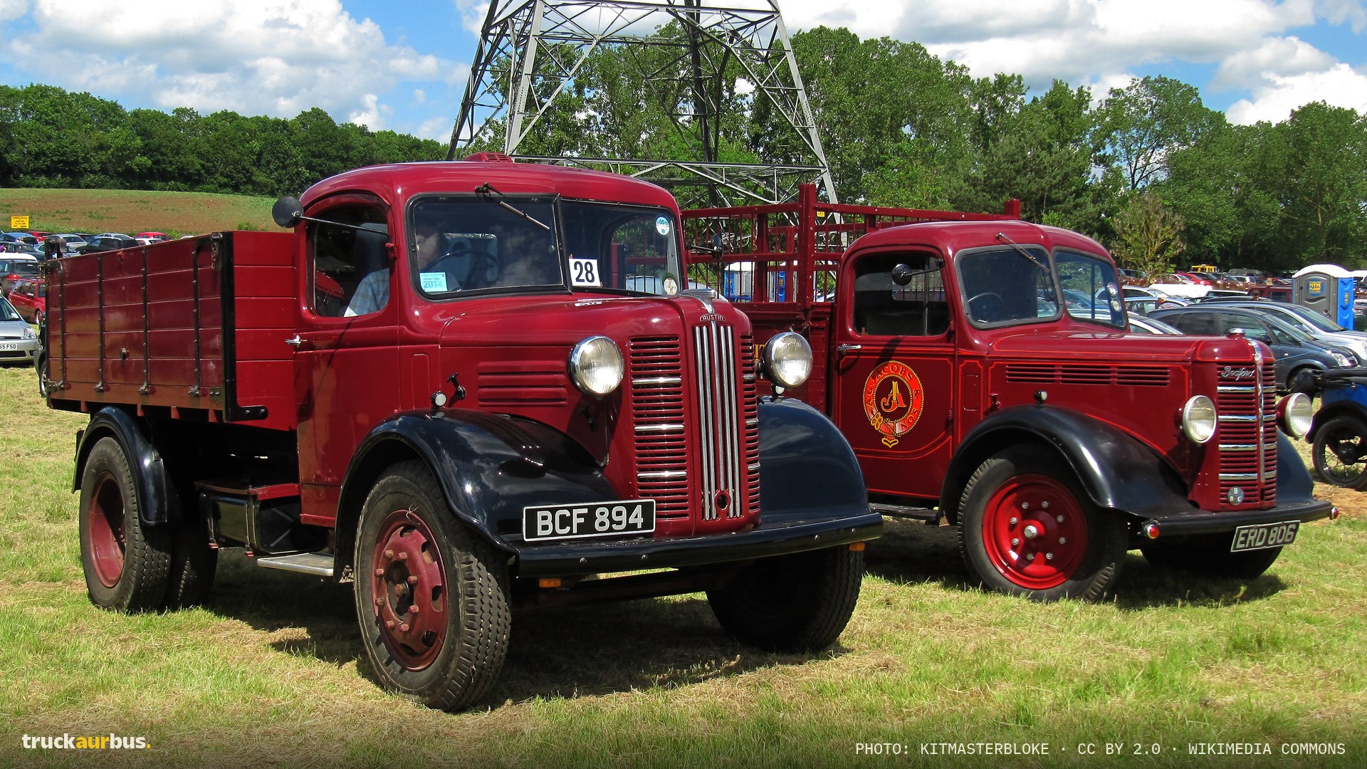 Austin K4 & Bedford trucks. Aldham Old Tyme Rally 2014