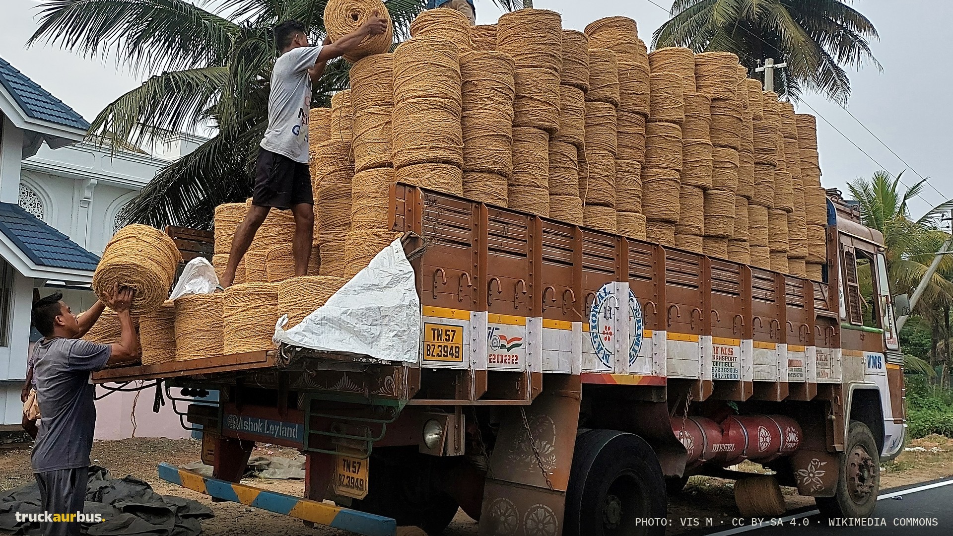 Coir ropes lorry