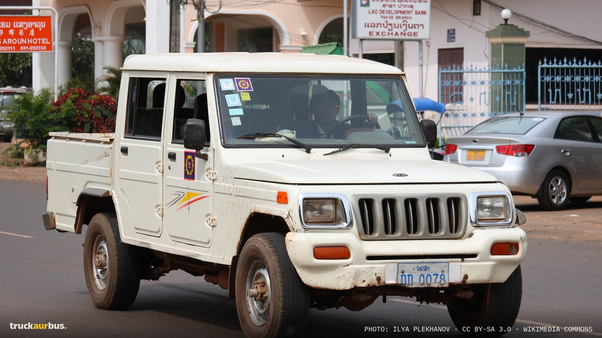 Mahindra Bolero Camper double-cab truck in Pakxe Laos