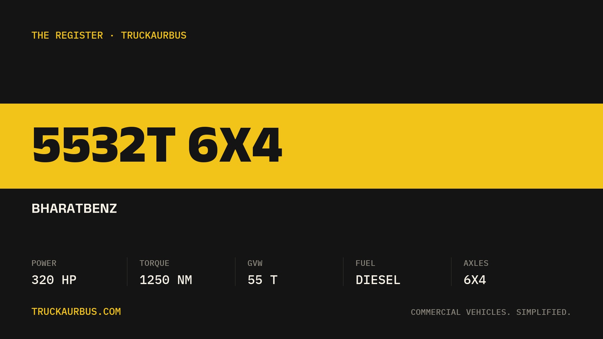 BharatBenz 5532T 6x4