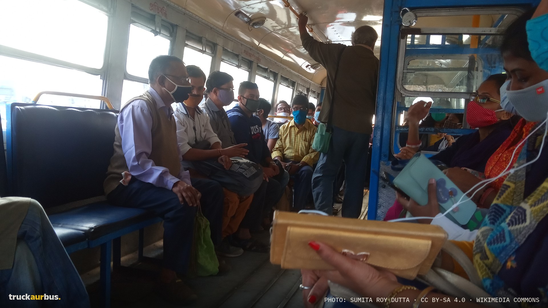 Public bus during new normal during COVID-19 in Kolkata IMG 20210110 104911