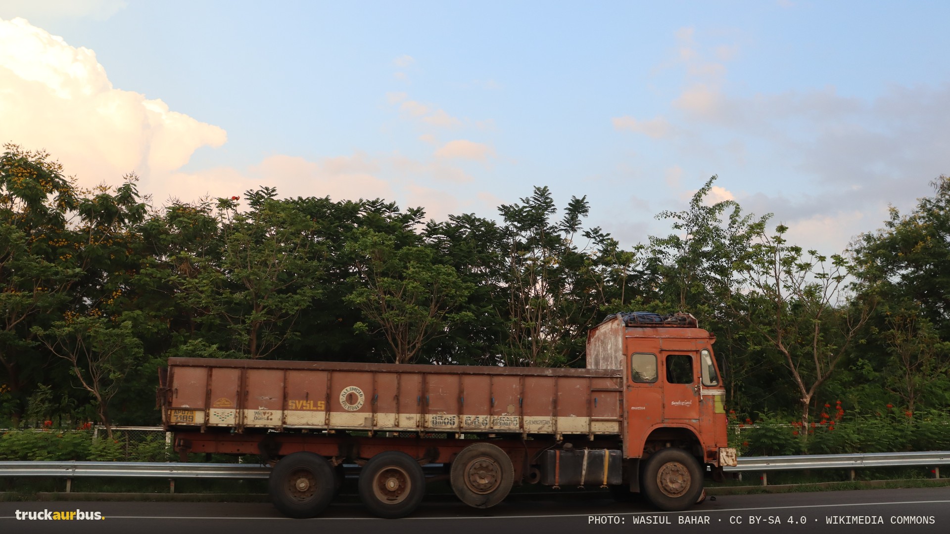 Truck at Highway of Hyderabad 2