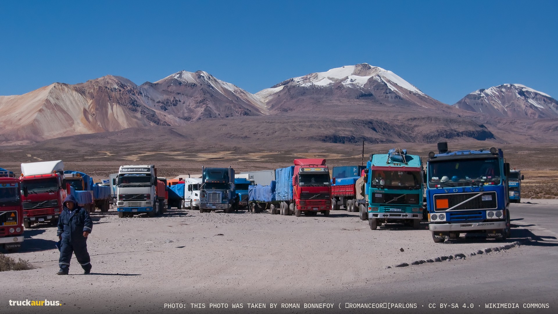 Trucks in Chungara–Tambo Quemado