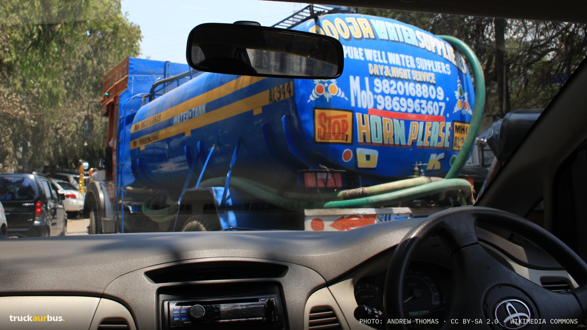 Water Truck, Mumbai - India, April 15 2014.