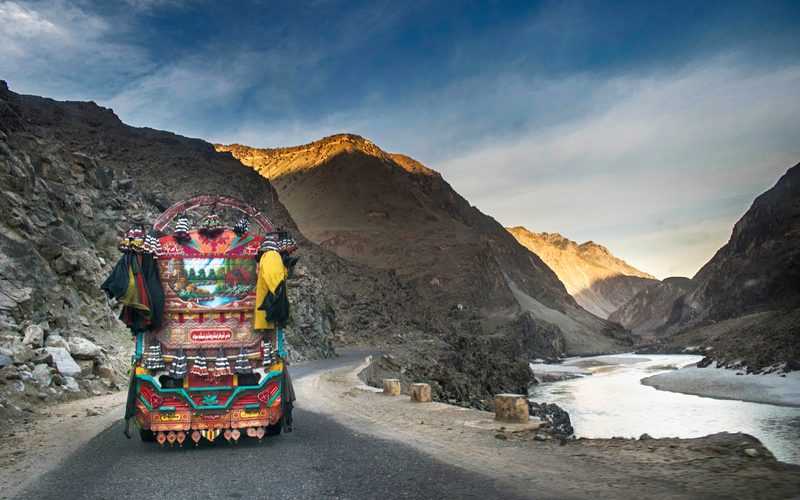 A Bamboo Truck on KKH. Upper Kohistan