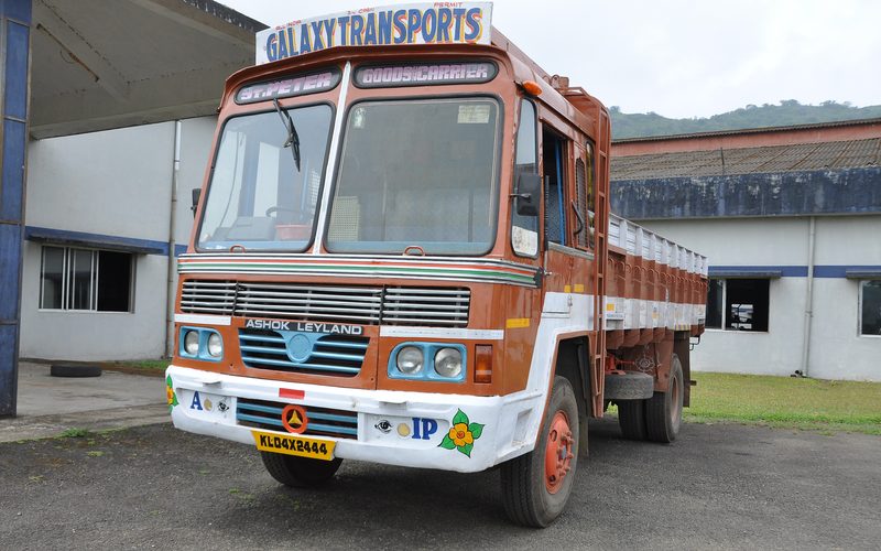 A typical Indian lorry waits for it's load of CTC tea