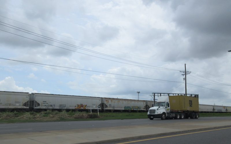 Airline Highway with freight train, Metaire Louisiana June 2026