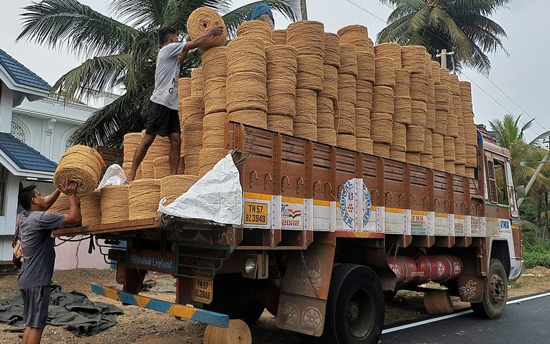 Coir ropes lorry