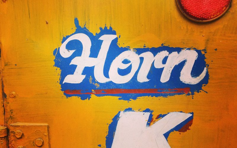 Horn Ok sign on a Bangalore truck