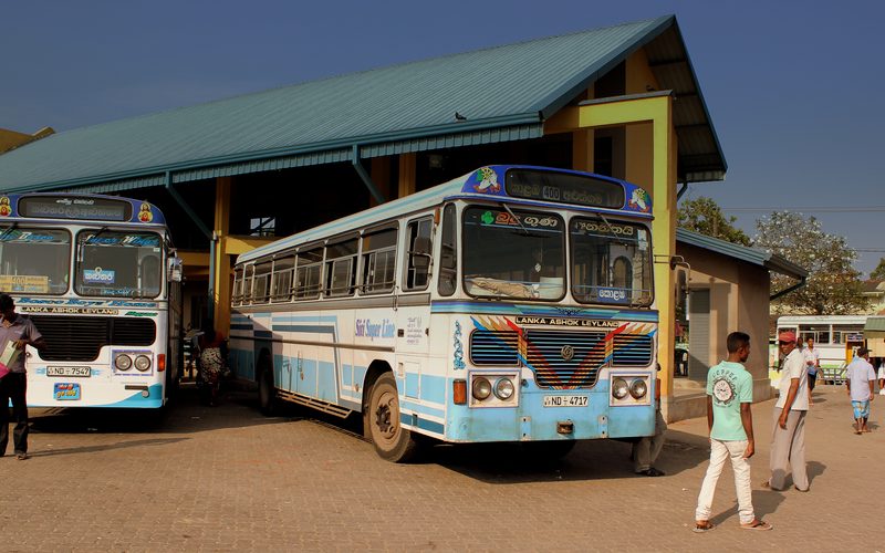LANKA ASHOK LEYLAND BUSSES AT GALLE BUS STATION GALLE SRI LANKA JAN 2013 (856095