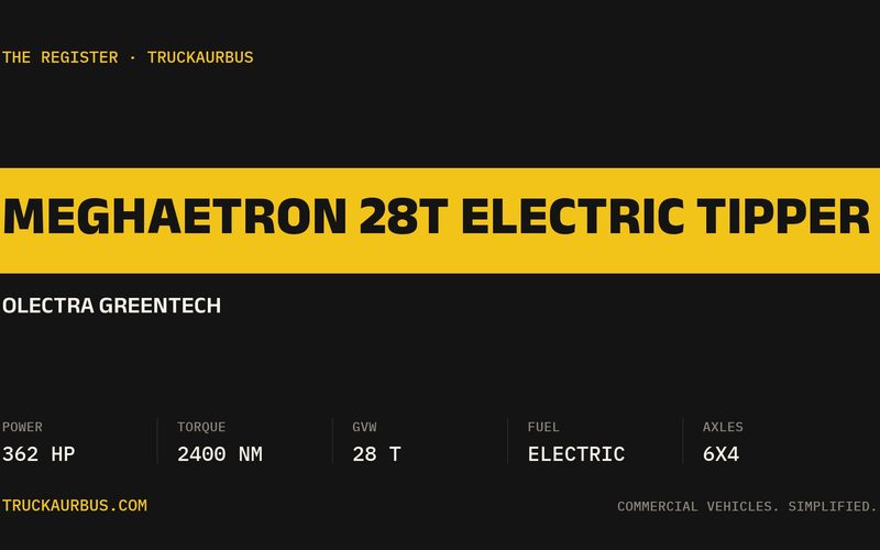 Olectra Greentech Meghaetron 28T Electric Tipper