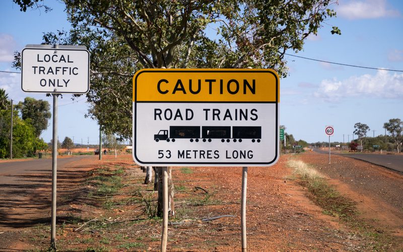 Road Trains warning