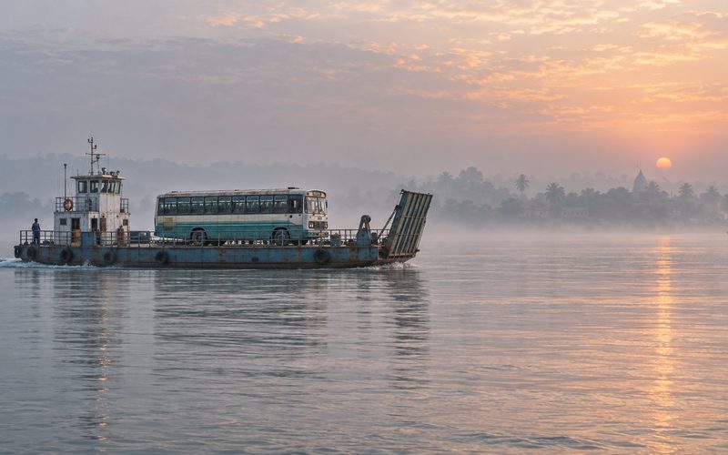 The River Crossing — For once, the bus is a passenger