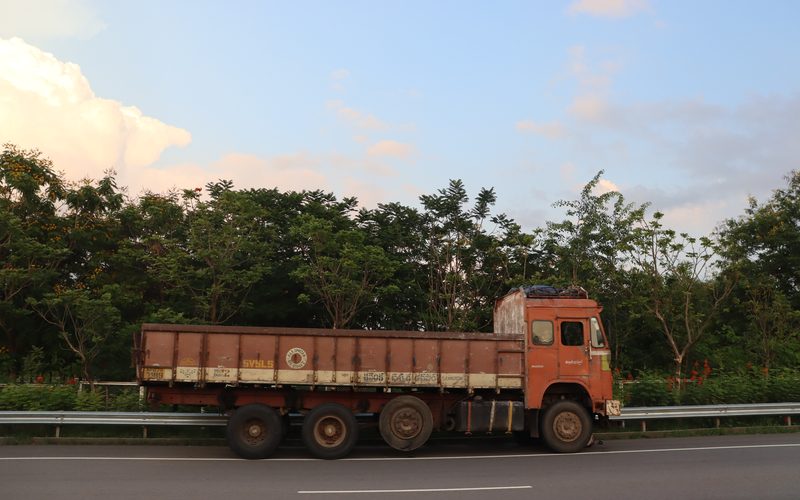 Truck at Highway of Hyderabad 2