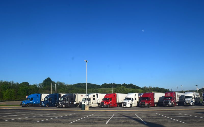 Trucks parked in USA