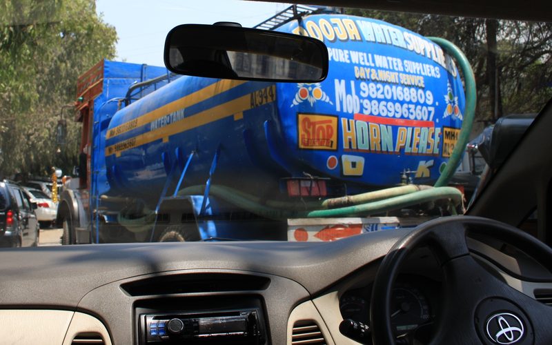 Water Truck, Mumbai - India, April 15 2014.