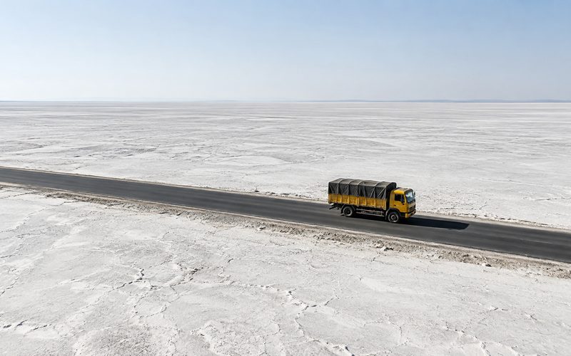 White Silence — One truck. Almost nothing else